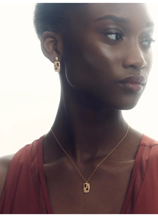 ريس Skylyn:  Crystal Rectangle Drop Earrings