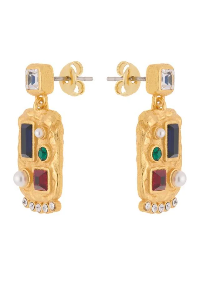 ريس Skylyn:  Crystal Rectangle Drop Earrings