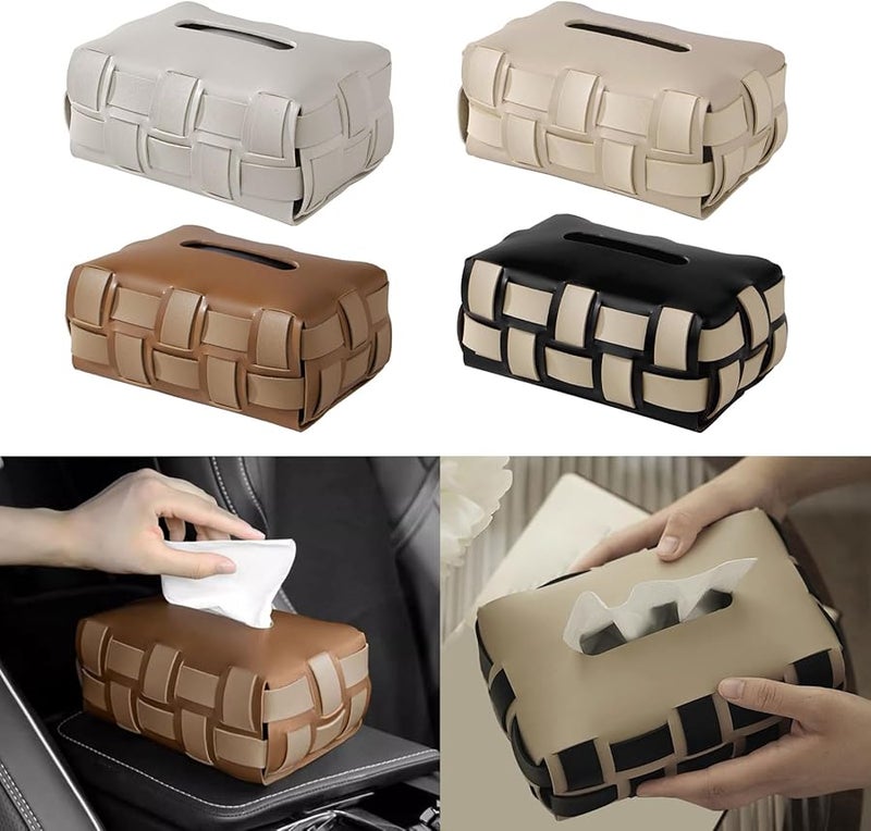 Double Compartment Tissue Dispenser Holder Contemporary Storage Case Color A - Image 3
