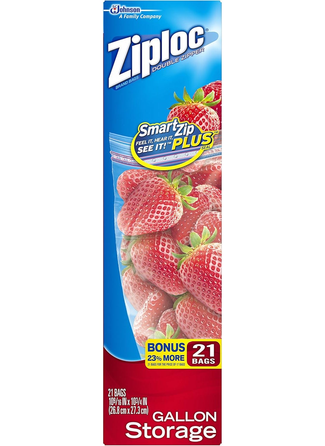 Ziploc Ziploc Double Zipper Storage Bags 1 gal 175 mil 96 x 121 Clear 19 BagsBox 12 BoxesCarton  - Image 4