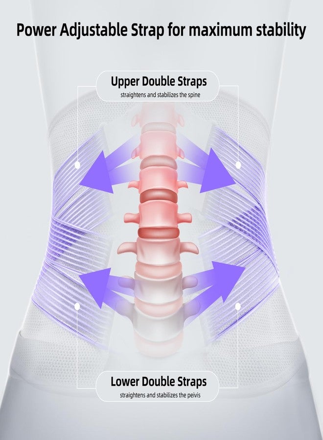 FREETOO Back Brace for Lower Back Pain Women with Bionic Support System, Adjustable Knitted Lumbar Support Belt, Breathable Mesh Design with Lumbar Pad,for Herniated Disc,Sciatica,Scoliosis - Image 5