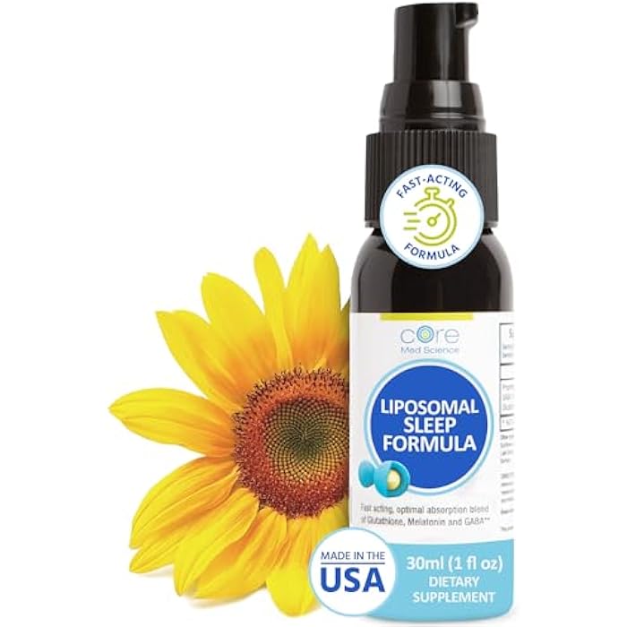 Core Med Science Liposomal Oral Sleep Spray Formula, 1 Fl Oz - Melatonin Spray Supports Restful & Quality Sleep & Relaxation - Glutathione, Melatonin, & GABA for Adults - Image 1