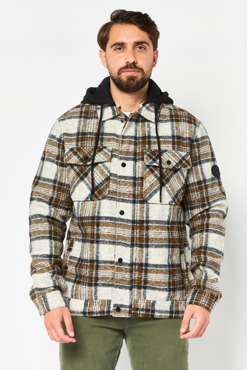 SALSA Men Plaid Jacket Shirt, Multicolor - Image 1