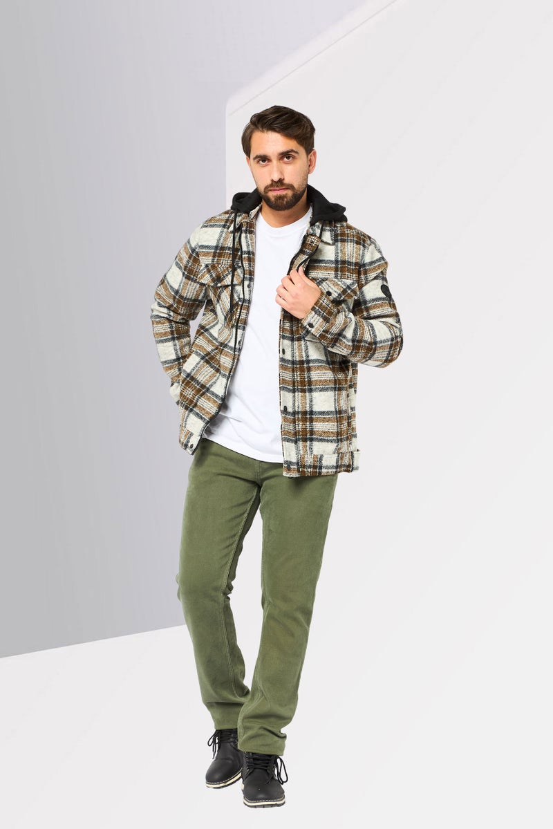 SALSA Men Plaid Jacket Shirt, Multicolor - Image 4
