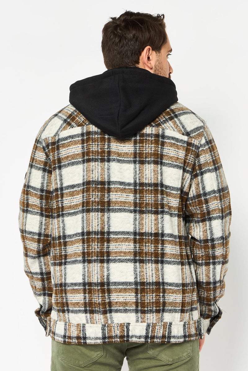 SALSA Men Plaid Jacket Shirt, Multicolor - Image 3