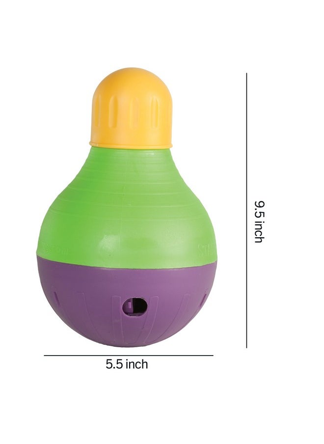 StarMark - BobALot Interactive Dog Pet Toy, Large, Yellow/Green/Purple - Image 1