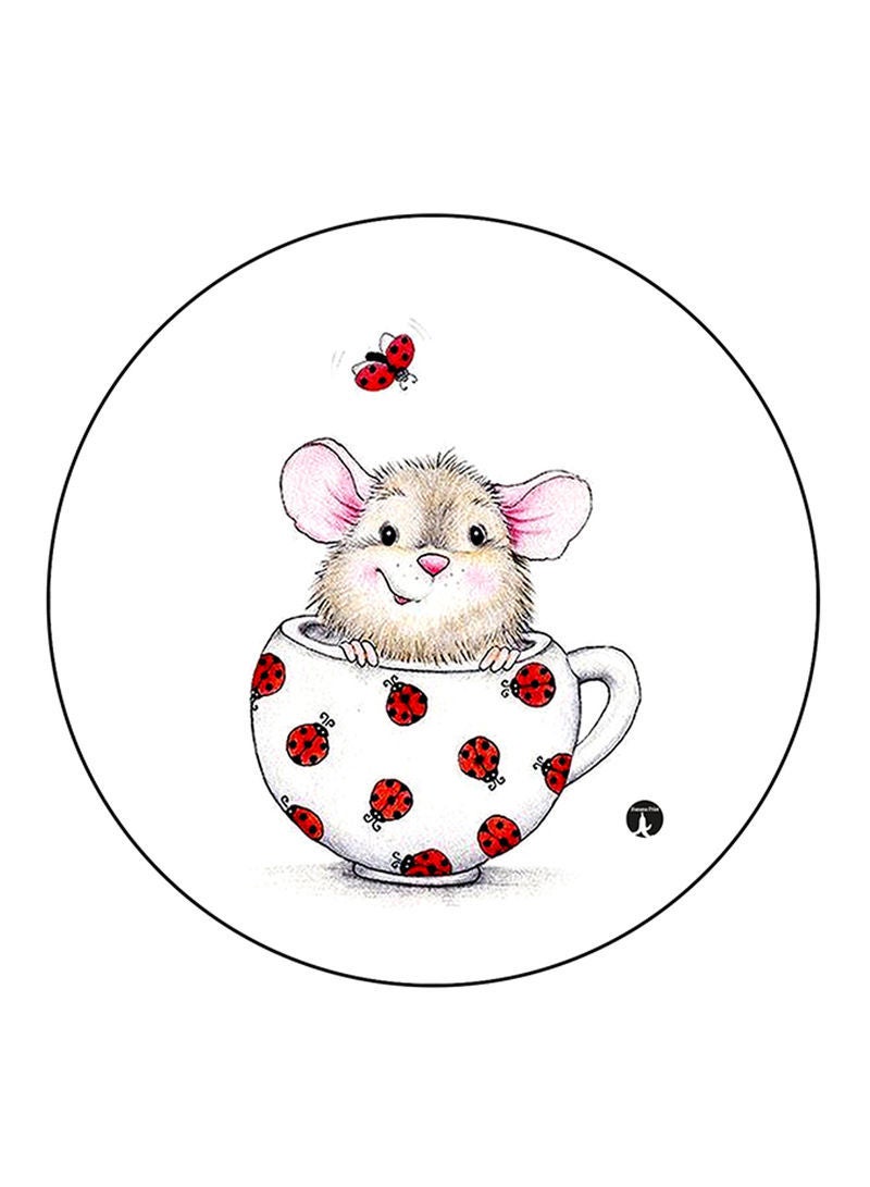 RKN Mouse Printed Fridge Magnet Round  Multicolour - Image 2