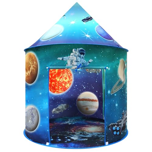 Kaivee Space World Play Tent Pop Up Kids Indoor Sensory Playhouse Children Foldable Kids Tent for Boys Girls Toddler as 3 4 5 6 7 Years Gift as Birthday Christmas Toys - Image 1
