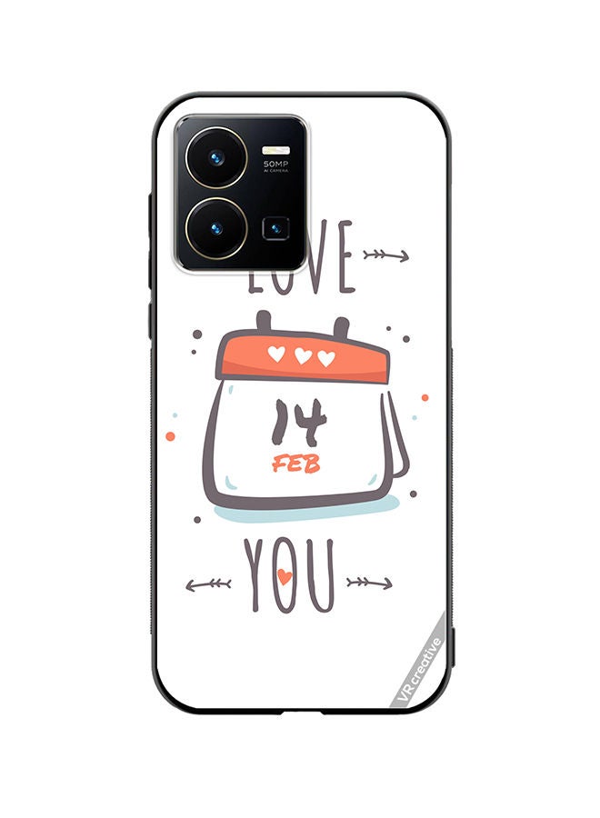 Protective Case Cover For Vivo Y35 I Love You Design Multicolour