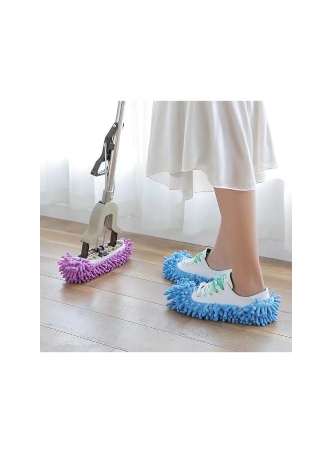 PROMASS Microfiber Mop Slippers Shoes Cover, Reusable Floor Cleaning Shoes for Bathroom, Kitchen, House Polishing - 2 Pairs, Washable Dust Duster Shoes Cover - Image 3