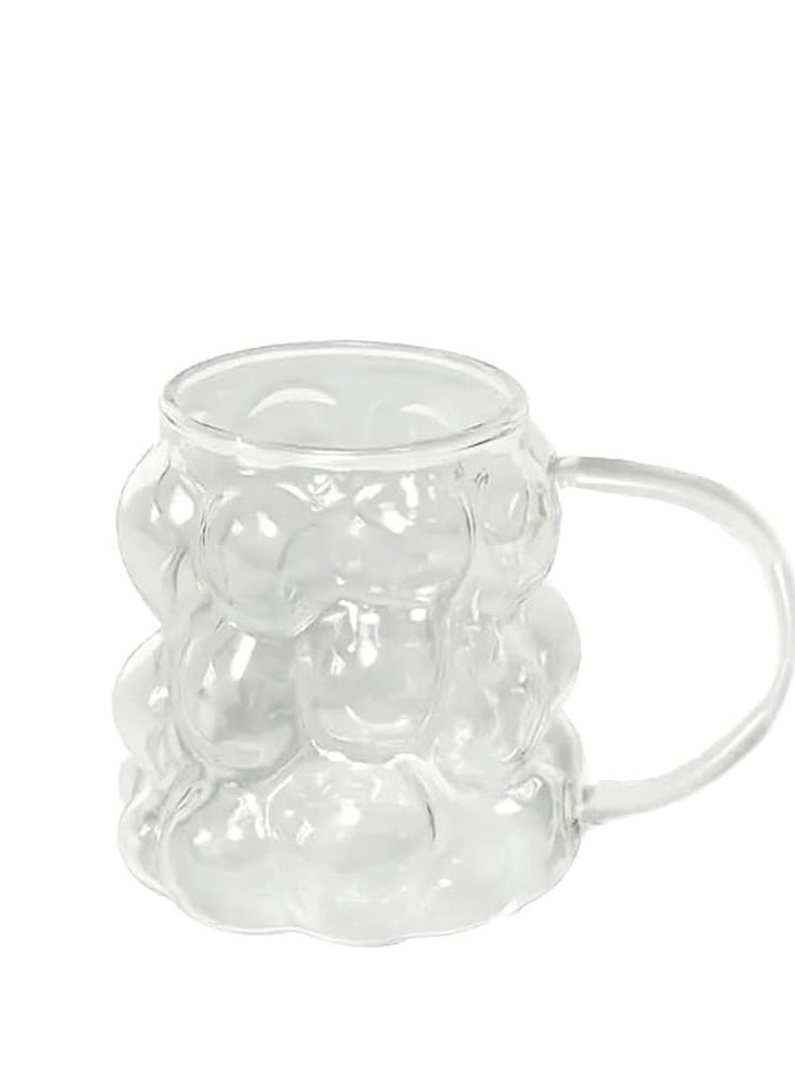 Spaceshoop Heat Resistant Bubbles Shaped Glass Hot and Cold Drinks Mug - 350ml  - Image 1