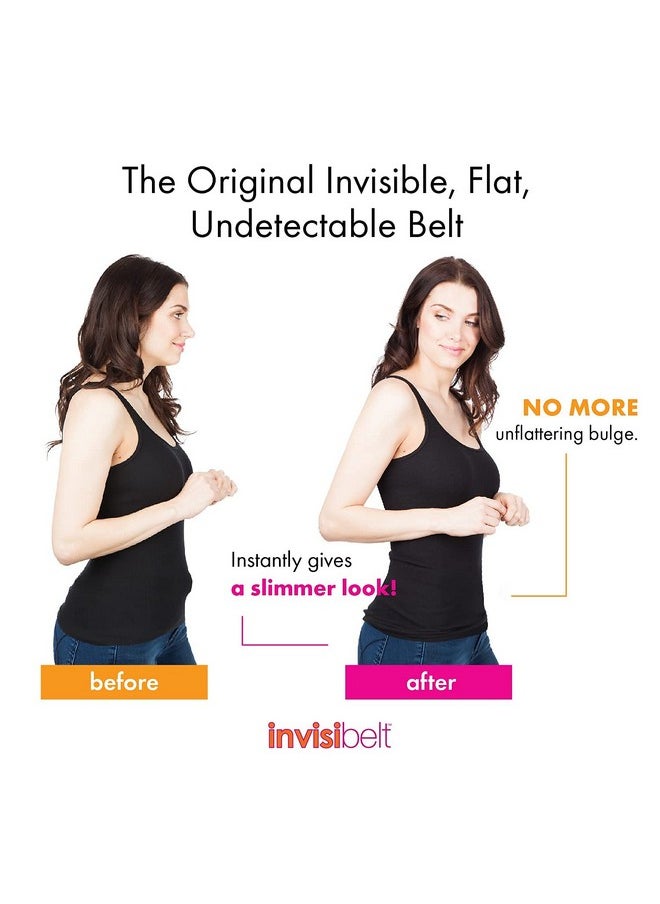 INVISIBELT - No Show Women’S Stretch Belt Adjustable Flat Belt One Size (Black) - Image 1