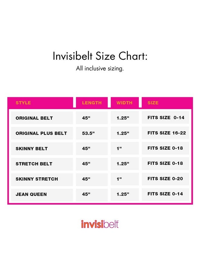 INVISIBELT - No Show Women’S Stretch Belt Adjustable Flat Belt One Size (Black) - Image 1