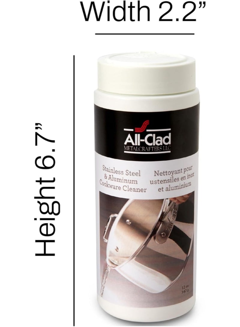 All-Clad All-Clad Specialty Powder Stainless Steel Cleaner and Polish 12 Ounce Pots and Pans, Cookware White  - Image 3