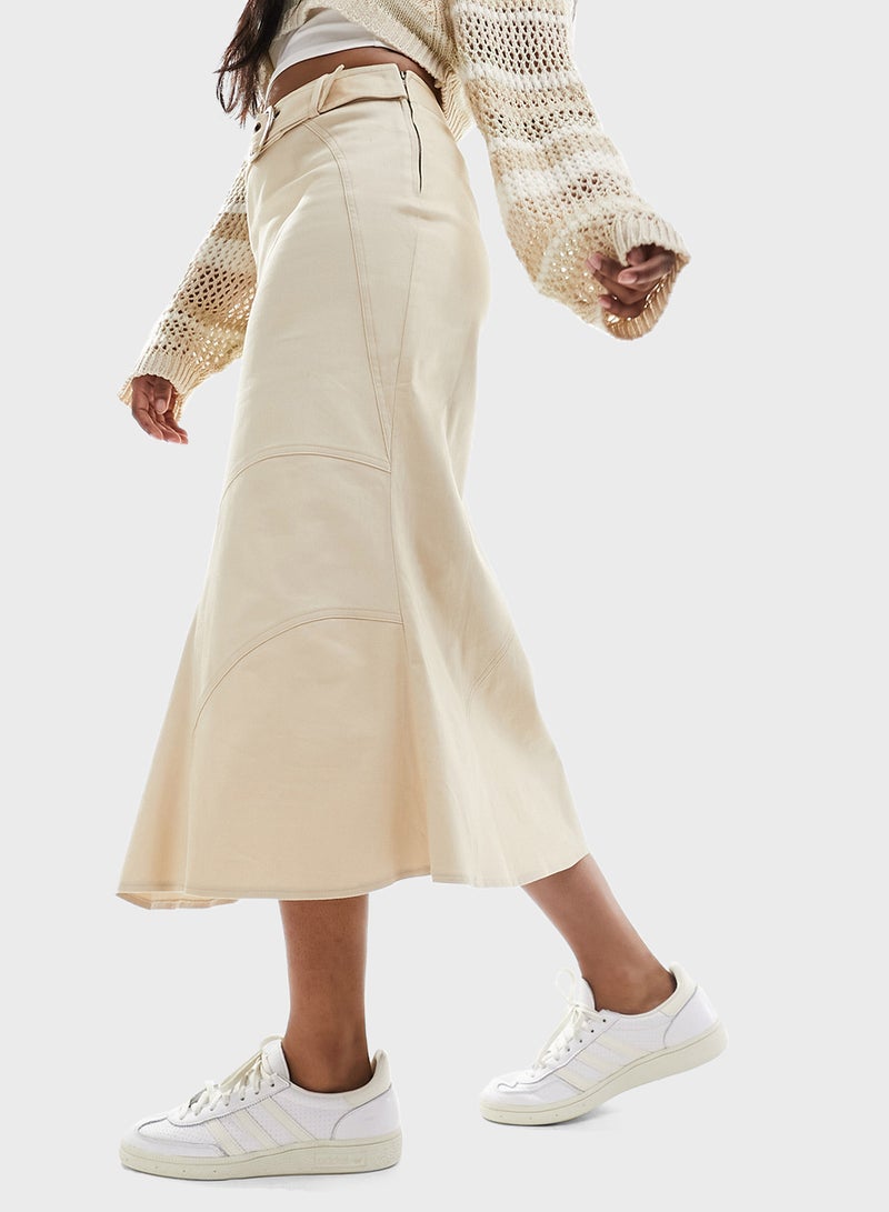 Reclaimed Vintage Belted High Waist Skirt - Image 5