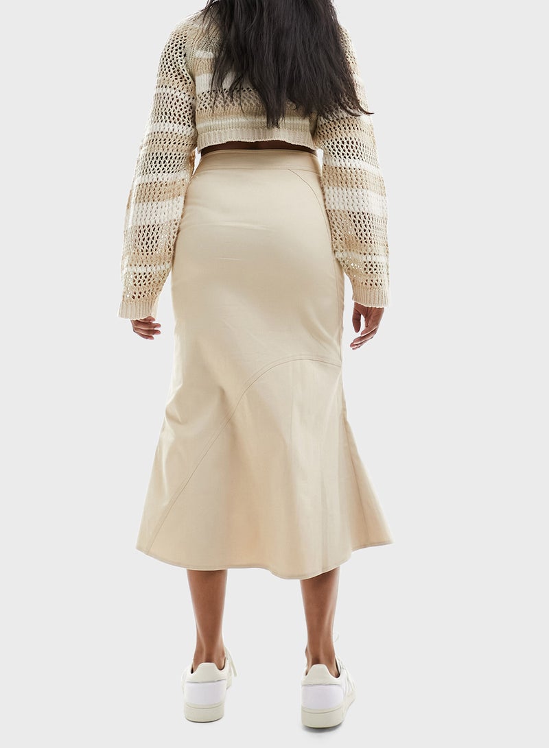 Reclaimed Vintage Belted High Waist Skirt - Image 2