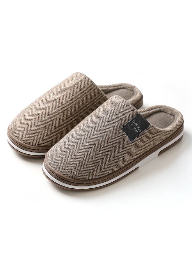 New Men's Home Anti-Slip Cotton Slippers - Essential for Autumn and Winter Warmth 