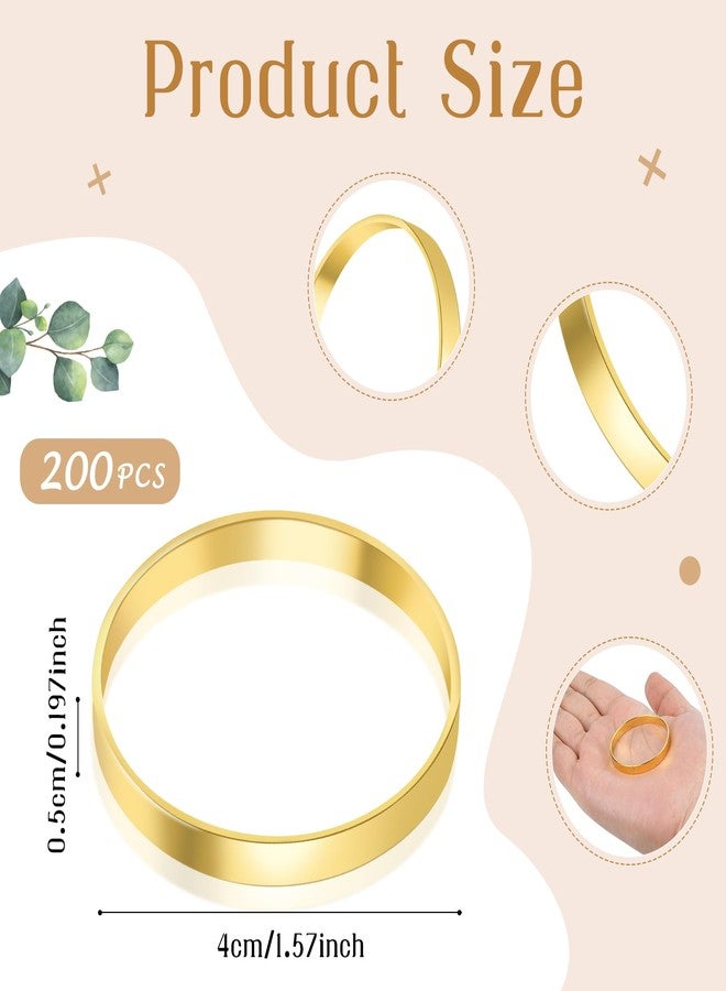 FACULX 200pcs Gold Napkin Rings Bulk,FACULX Round Gold Metal Napkin Buckles Suitable for Dining Tables,Parties, Everyday Use,Weddings,Banquets,Kitchens,Valentine's Day,and Table Settings - Image 3
