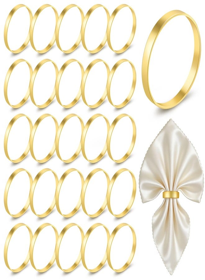 FACULX 200pcs Gold Napkin Rings Bulk,FACULX Round Gold Metal Napkin Buckles Suitable for Dining Tables,Parties, Everyday Use,Weddings,Banquets,Kitchens,Valentine's Day,and Table Settings - Image 1