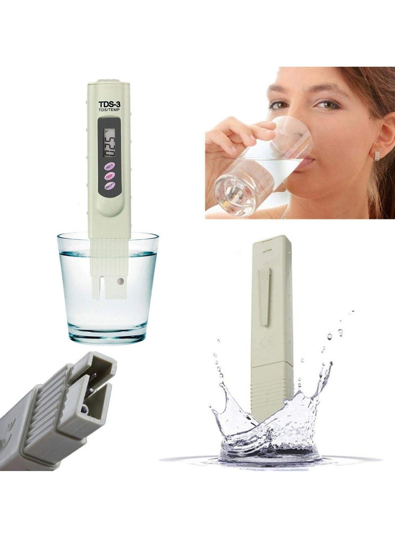 تي دي إس 3 جهاز قياس نقاء المياه الرقمي TDS، قلم رقمي لقياس نقاء المياه TDS، جهاز قياس رقمي لقياس نقاء المياه TDS - جهاز محمول لقياس الشوائب لجودة مياه الشرب، يقيس إجمالي المواد الصلبة الذائبة للاستخدام المنزلي وأحواض السمك. - Image 4