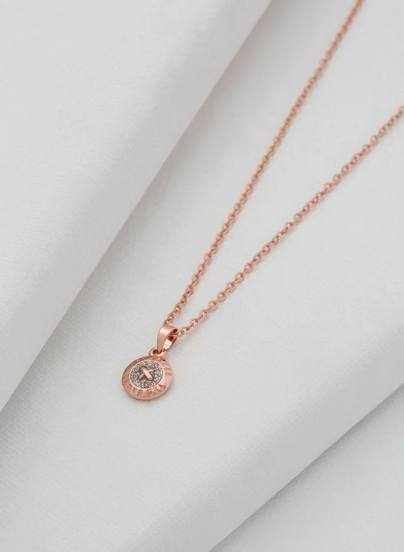 Ted Baker Elvina Enamel Button Pendant Necklace
