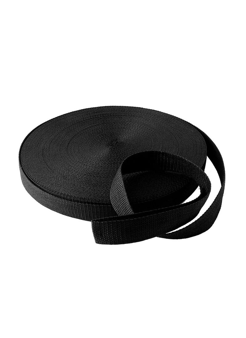 Flyshop Flyshop 38Inch 10mm Wide Black Straps Nylon Webbing 25 Yards 
