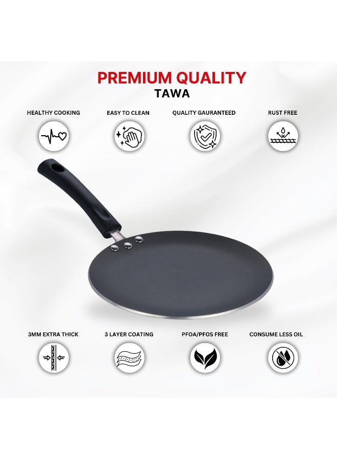 VINOD مقلاة فينود زست غير لاصقة مقعرة - 26.5 سم - أحمر - Image 5