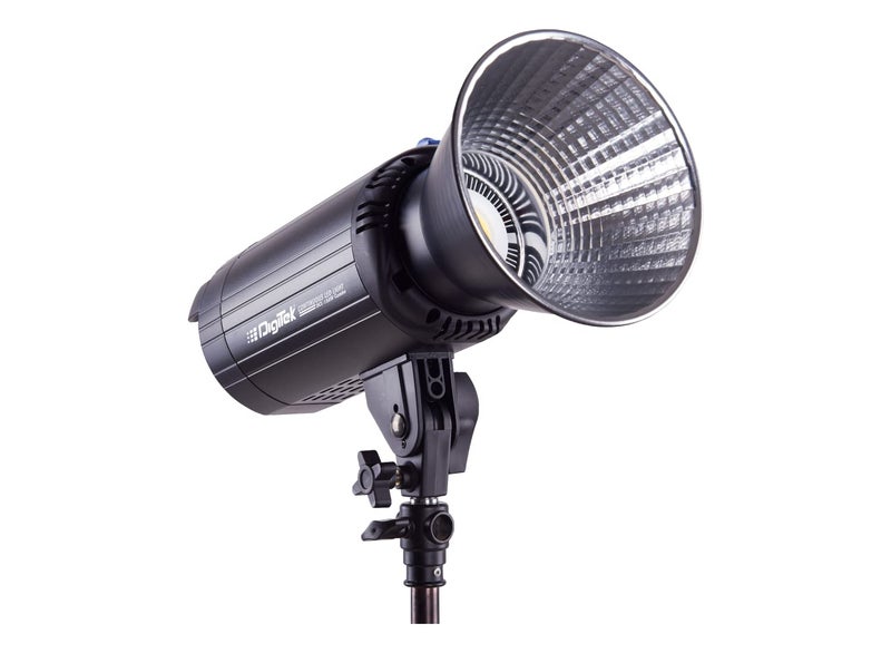 Digitek DCL-150W Combo 150W Professional Continuous LED Video Light with 18CM Reflector, AC Support, 5600K Color Temp Control, 95 CRI, 13500 Lumen, Ideal for Streaming, Vlogging, Reels & Interview. - Image 1
