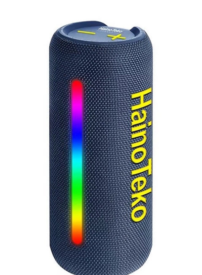 Haino Teko Haino Teko Germany S92 Portable Wireless Speaker With High Bass Sound Quality Multi Functional Button Cotrol and LED Light(Blue) - Image 1