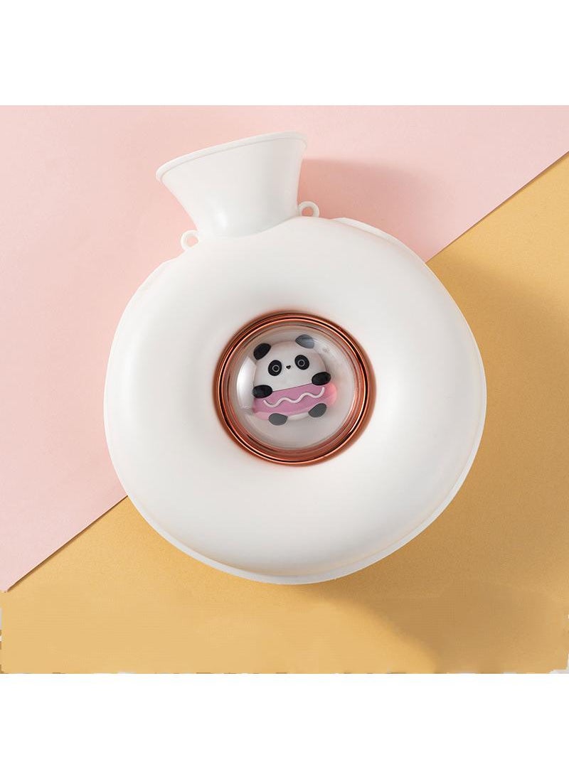 Y&D Doughnut Warm Water Bag Mini Portable Hot Hand Bag Waterflooding PVC Bag 600ml  - Image 1