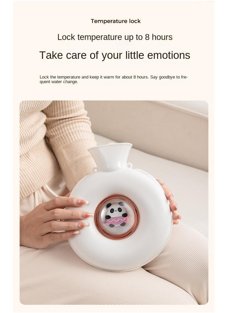 Y&D Doughnut Warm Water Bag Mini Portable Hot Hand Bag Waterflooding PVC Bag 600ml  - Image 2