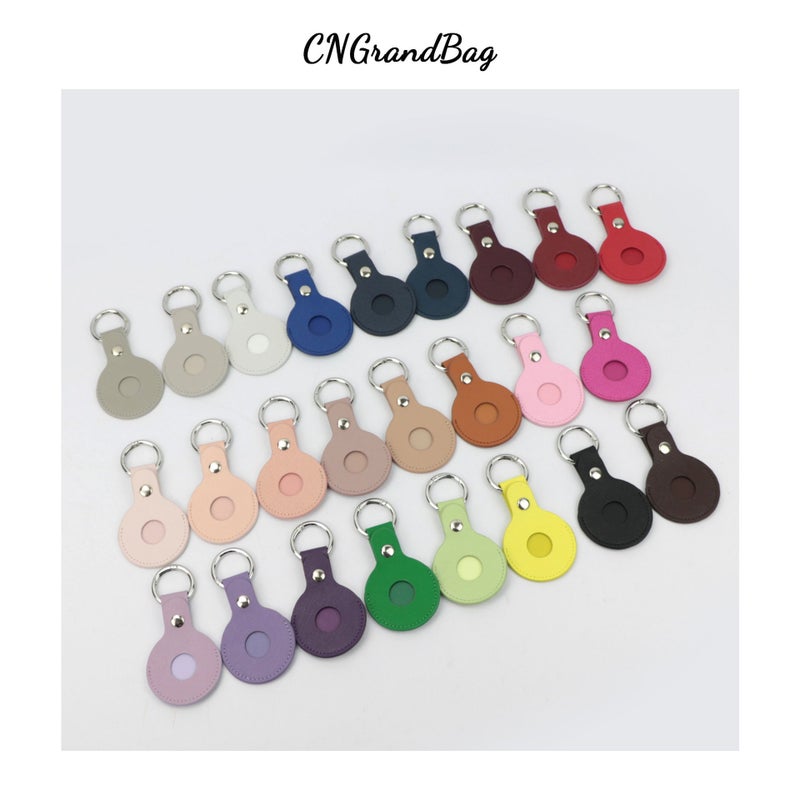 Apple Airtag Protective Case Dog Anti-Loss Tracker Locator Protective Shell Keychain Pendant Light Luxury Style Genuine Leather - Image 4