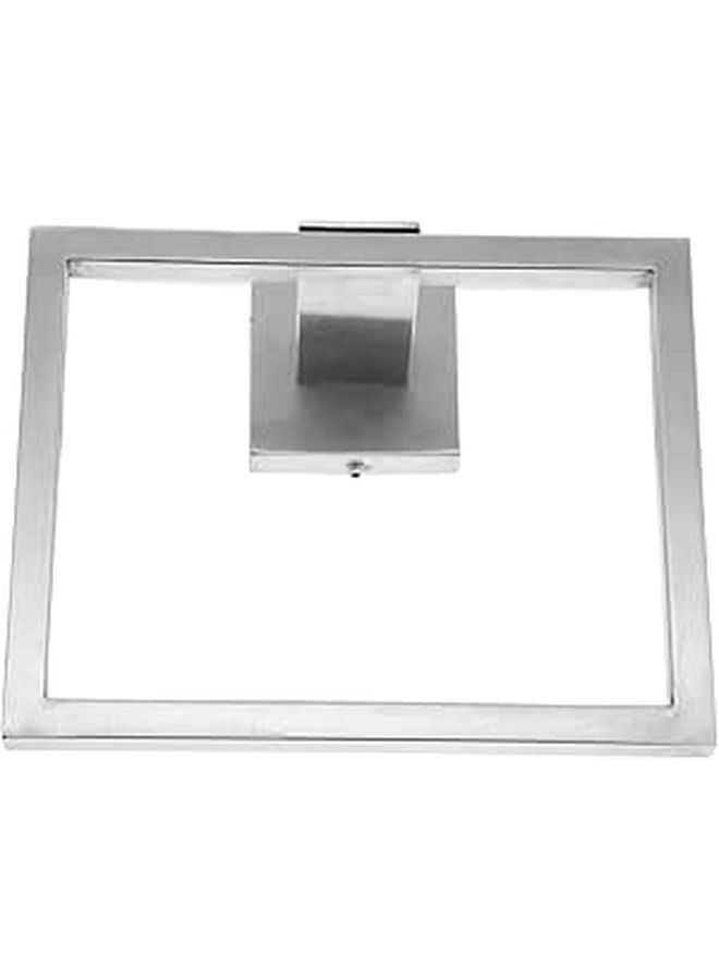 Brushed Stainless Steel Square Hand Towel Ring Holder For Home Bathroom - Image 1