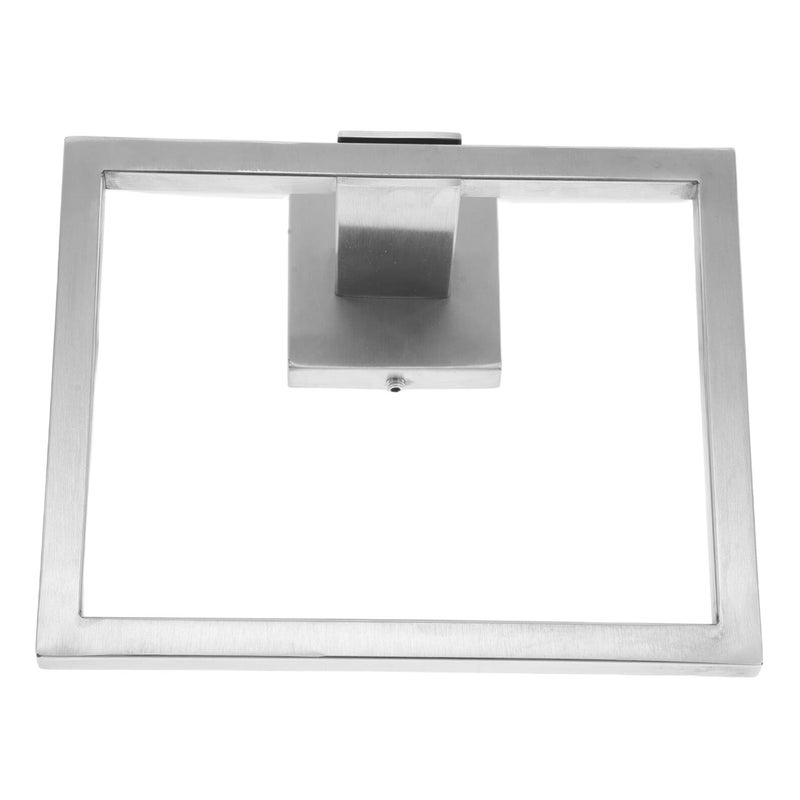 Brushed Stainless Steel Square Hand Towel Ring Holder For Home Bathroom - Image 2