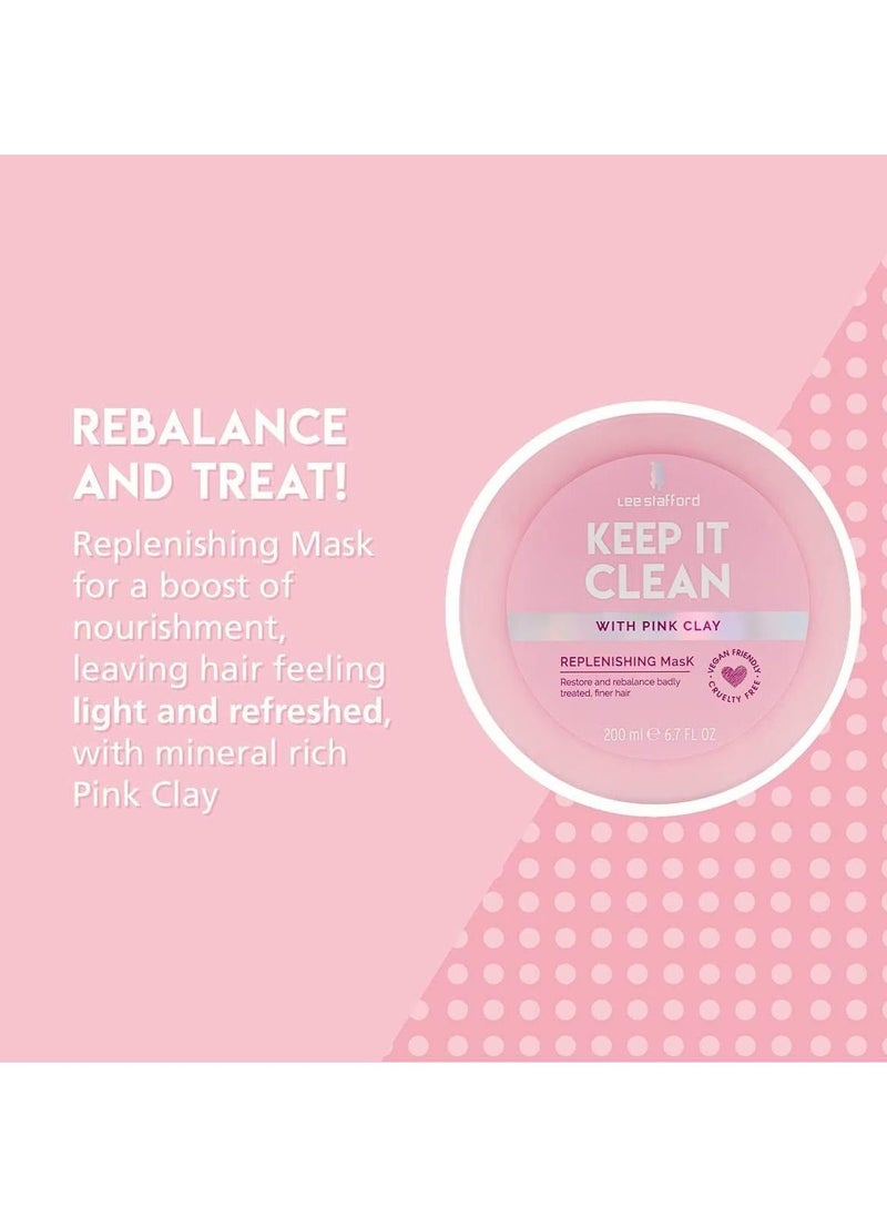 Lee Stafford - Hair Mask Treatment With Pink Clay 200Ml - Image 1