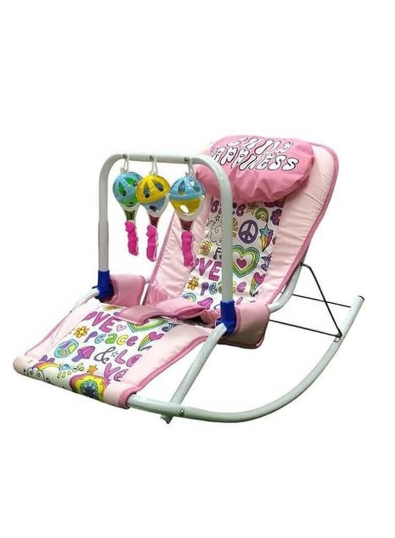 كرسي باونسر هزاز للأطفال مع حامل ألعاب وترفيه – 3 أوضاع قابلة للتعديل – مريح وآمن وسهل الطي والتخزين - Image 2