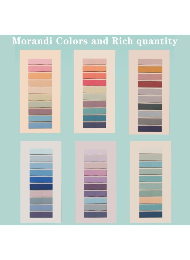 1200pcs Page Markers, Morandi Sticky Note Tabs Colored Writable and Repositionable Book Flags - Image 3