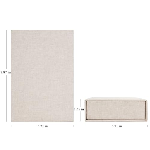 Yopih 5x7 Linen Photo Storage Box - Ideal for Preserving and Organizing Your Precious Photos, Certificates, Scrapbooking Supplies, Keepsakes, and Jewelry Beige - Image 3
