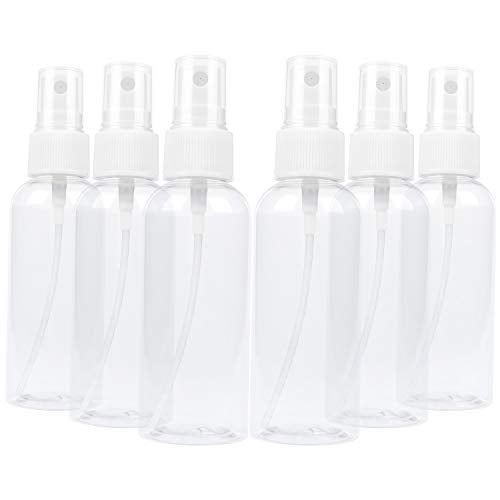 TRENDBOX 6 Pack Empty Transparent Plastic Fine Mist Spray Bottle 60 ml 2 oz - Image 1