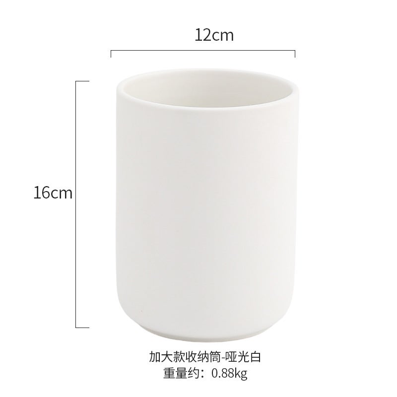Ceramic Kitchenware Storage Tube Household Kitchen Utensils Storage Bucket Large Capacity Chopsticks Holder Knife, Fork And Spoon Storage Pot Chopsticks Cage - Image 1