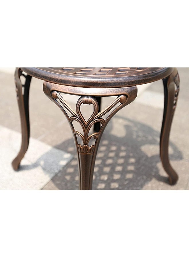 YULAN Yulan Outdoor Patio Bistro Sets 3 Piece cast Aluminum Patio Furniture Outdoor Garden Aluminum Rust Proof Tables and Chairs with removable Cushion 0265  - Image 3