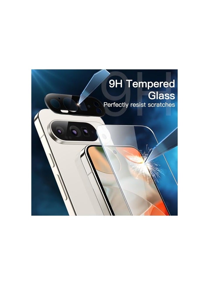 جي تيك واقي شاشة JETech لهاتف Google Pixel 9 Pro مع واقي عدسة الكاميرا، أداة سهلة التركيب، متوافق مع بصمات الأصابع، غشاء زجاجي مقوى، شفاف عالي الدقة، عبوتان لكل منهما - Image 5