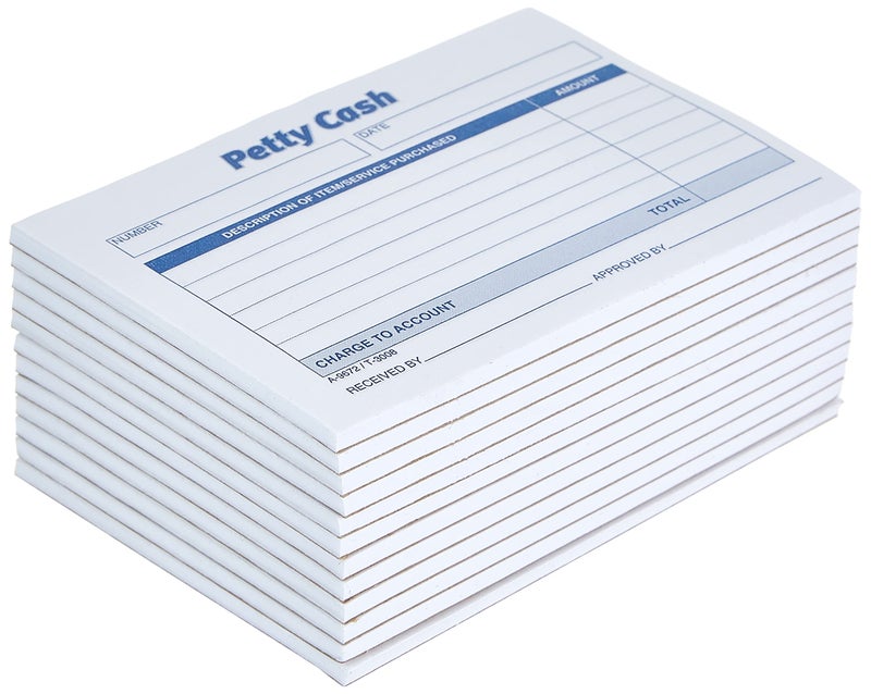 Adams Petty Cash Receipt Pad Carbonless 1Part Book 5 x 35 Inches 50 Copies per Pad Rent Receipts Set Pack of 12 9672ABF