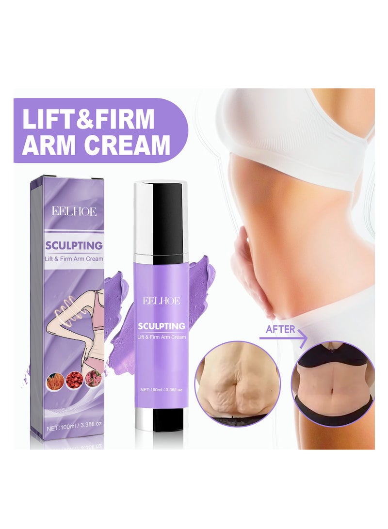 EELHOE Lift & Firm Arm Collagen Cream With Vitamin C, Cellulite Cream, Body Lotion Targets Wrinkles And Sagging For Tighter, Cellulite Remover For Shap Waist, Abdomen And Buttocks, Hot Cream 100ml - Image 2