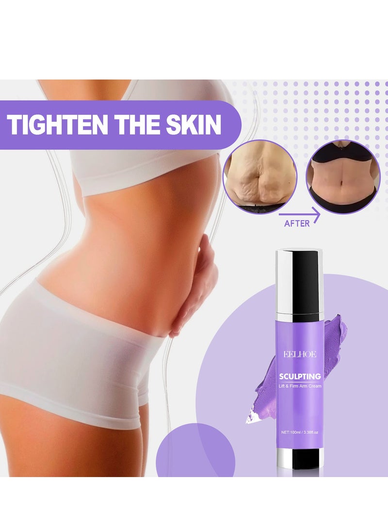 EELHOE Lift & Firm Arm Collagen Cream With Vitamin C, Cellulite Cream, Body Lotion Targets Wrinkles And Sagging For Tighter, Cellulite Remover For Shap Waist, Abdomen And Buttocks, Hot Cream 100ml - Image 5