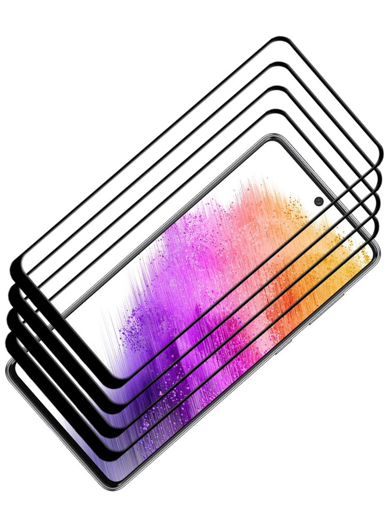 ACLIX 4 Pieces Antistatic ESD Dustproof Premium Quality High Definition Tempered Glass Screen Protector Designed For Samsung Galaxy A73 5G - Image 1