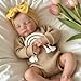 iCradle Reborn Baby Dolls 19inch Soft Body Realistic Newborn Baby Dolls Real Life Doll with Clothes and Bottles Toys Set for Kids Age 3 - Image 2