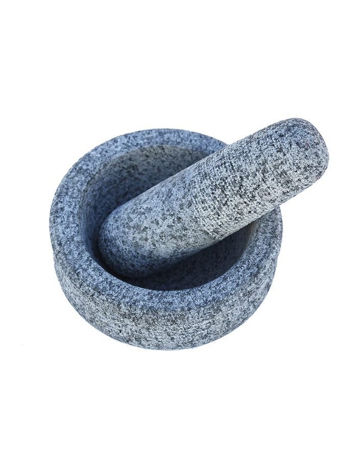 Subaa Mortar and Pestle Set | Ginger Garlic Crusher for Kitchen Unpolished Heavy Stone Material | Best Masher Kitchen Tool | okhli and musal | Ammi kallu 4 Inch Dia - Image 2
