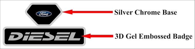 BIG FLAG BFRC 3D Gel Finish Car Fuel Badge - Black - Diesel - Sticker Universal for Specific Brand (FBBDVAR) (F0RD) - Image 4
