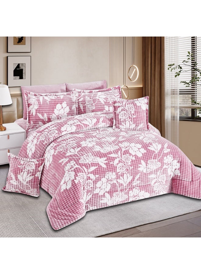 مارك مفرش نفرين سرير شتوي بتصميم مشجر  فخم مقاس 240*260 سم - Image 1